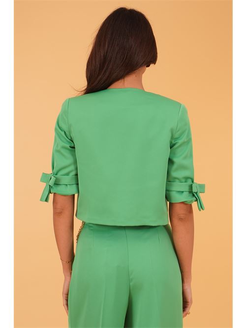 Bolerino in crepe GM by Gai Mattiolo | GM3725VERDE